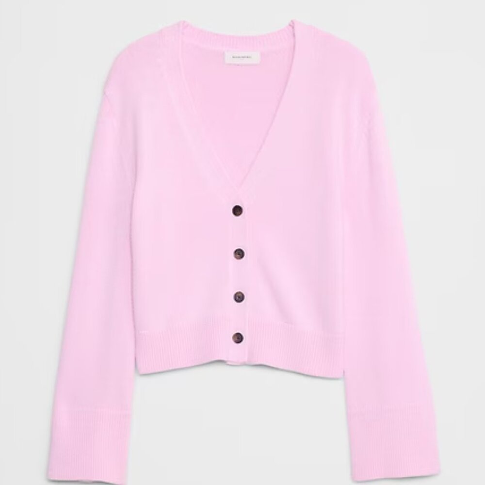 Banana Republic Ivory Bell-Sleeve Cardigan Sweater/NWT/XXL - Picture 6 of 15